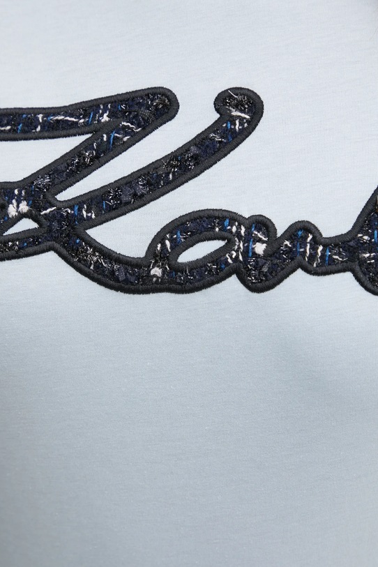 Памучна тениска Karl Lagerfeld A1W17117 син