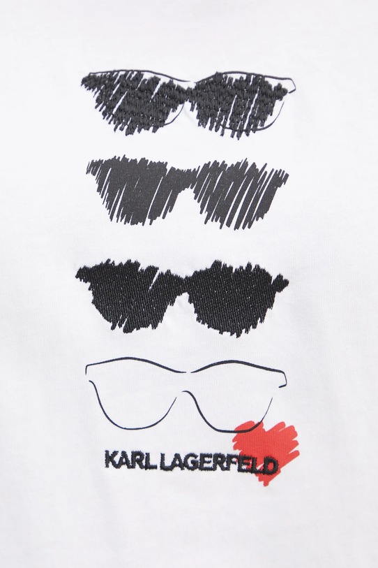 Karl Lagerfeld tricou din bumbac A1W17121 alb