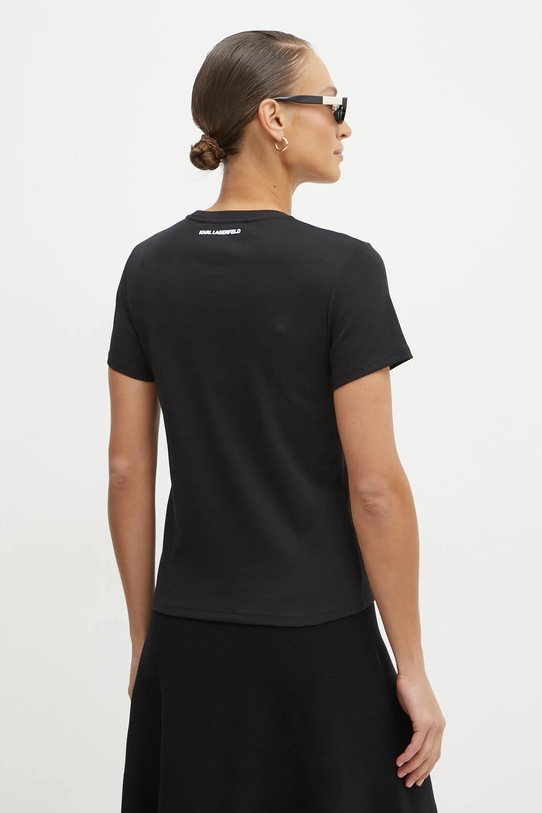 Odzież Karl Lagerfeld t-shirt bawełniany A1W17122 czarny