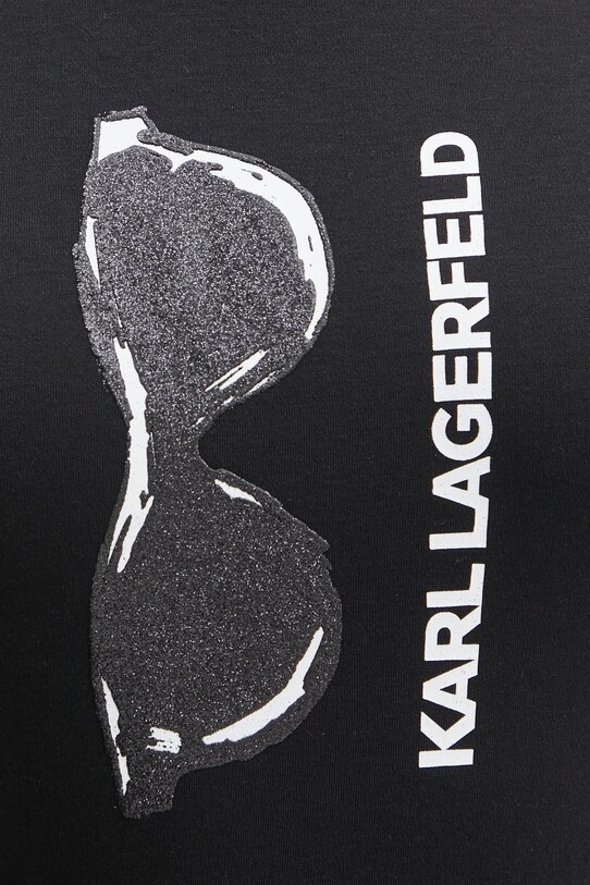 Хлопковая футболка Karl Lagerfeld A1W17122 чёрный