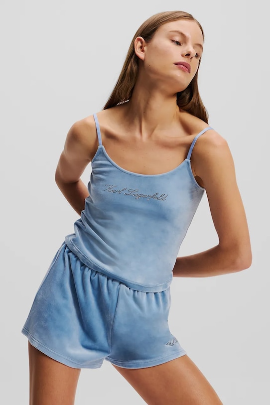 Karl Lagerfeld blat de catifea albastru A1W44006