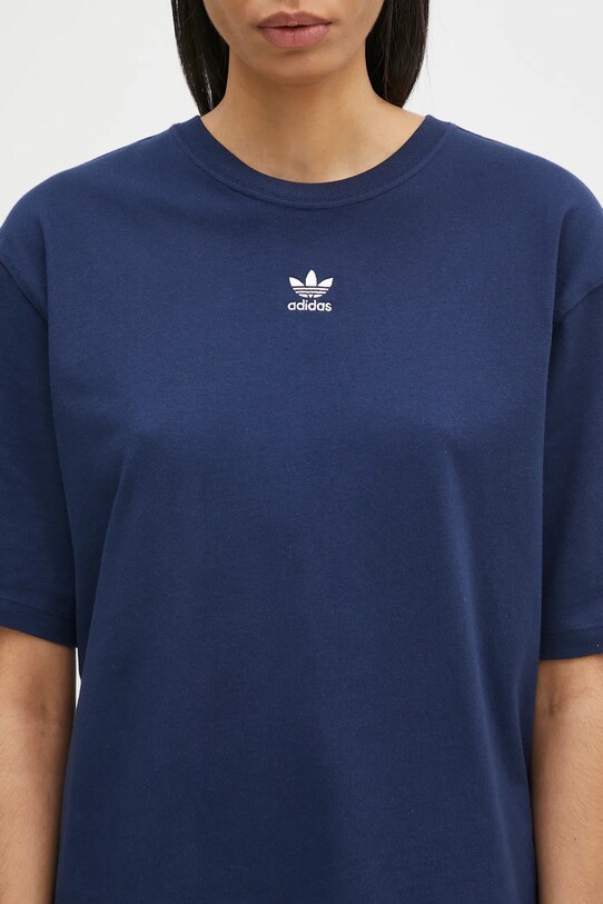Хлопковая футболка adidas Originals Essential тёмно-синий JC8968