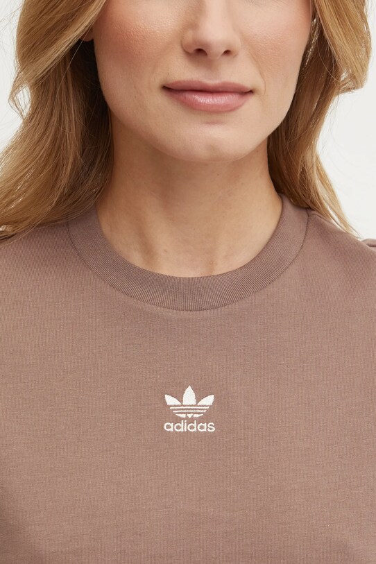 Bombažna kratka majica adidas Originals Essential JC8972 bež