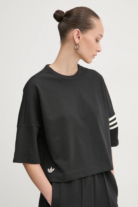 adidas Originals t-shirt Neuclassics aplikacja czarny JI8510