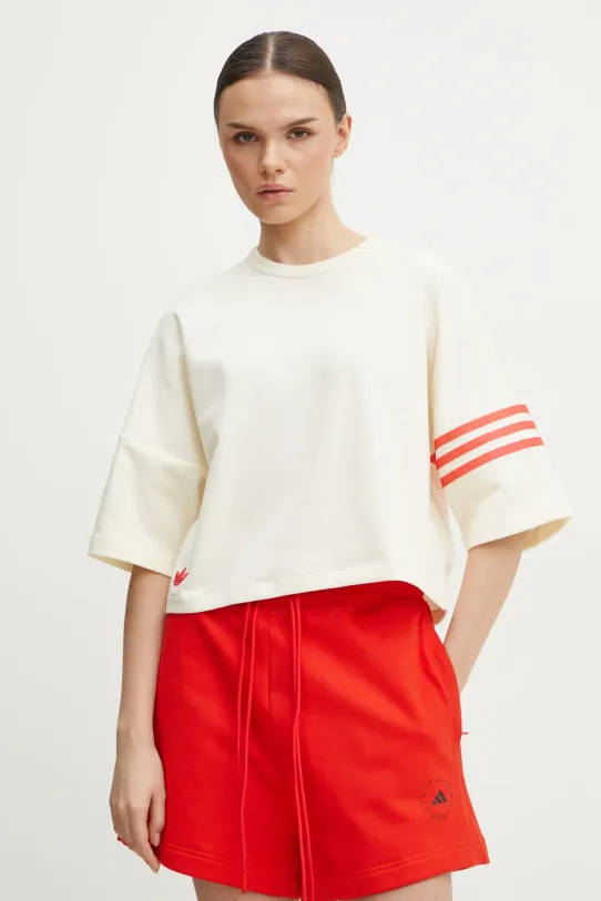 Тениска adidas Originals Neuclassics свободна бежов JI8512