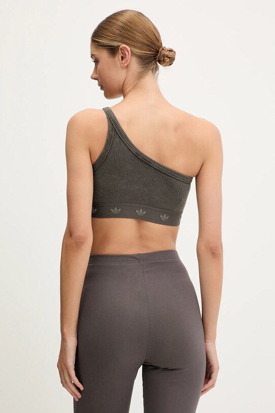 Îmbrăcăminte adidas Originals top RIB BRA JC7558 maro