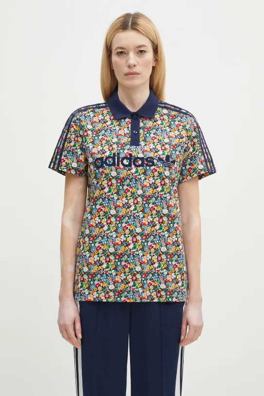 adidas Originals polo shirt Liberty applique navy JC7786