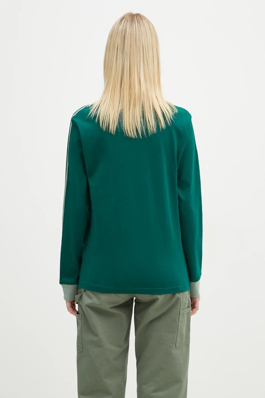 Îmbrăcăminte adidas Originals longsleeve din bumbac 3-Stripes JC5775 verde