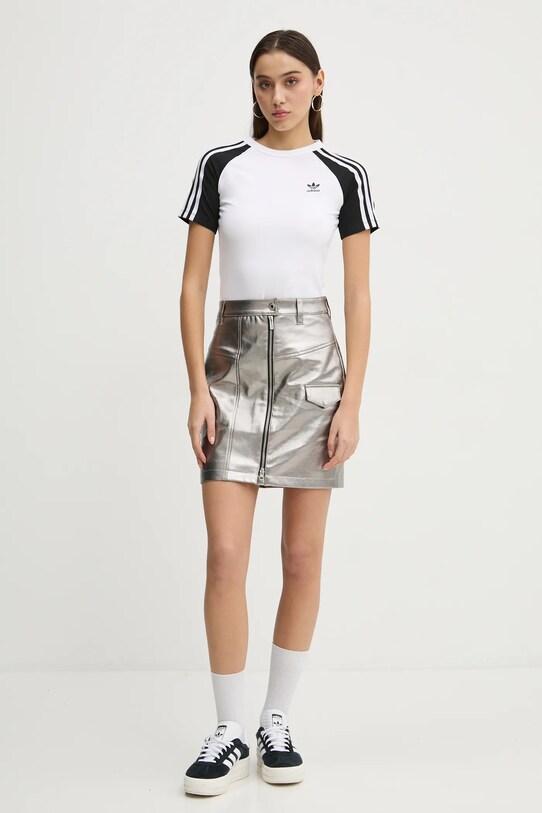 adidas Originals tricou 3S SLIM TEE JD0834 alb SS25