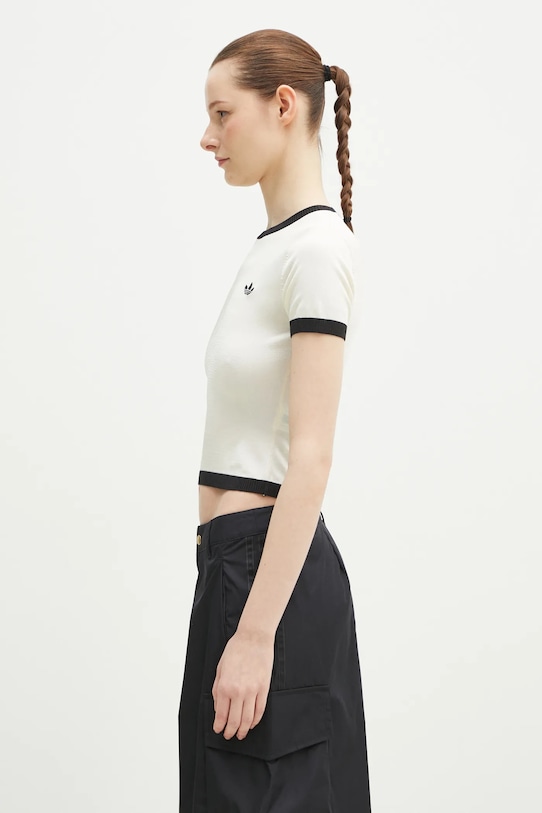 Футболка adidas Originals KNITTED 3S TEE JJ0961 бежевый SS25