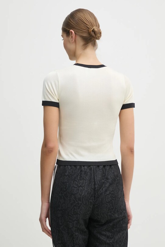 Îmbrăcăminte adidas Originals pulover KNITTED 3S TEE JJ0961 bej