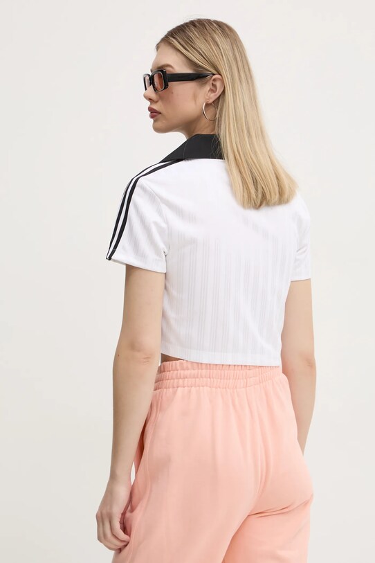 Îmbrăcăminte adidas Originals tricou V-NECK POLO JD2608 alb