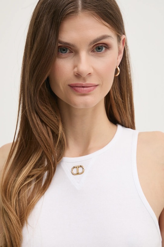 Bavlněný top Twinset bílá 251TP2550