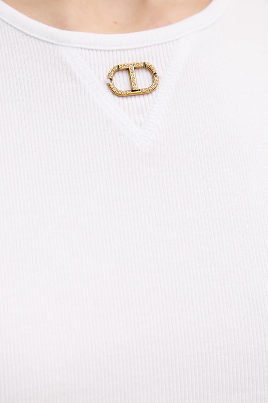 Bavlněný top Twinset 251TP2550 bílá