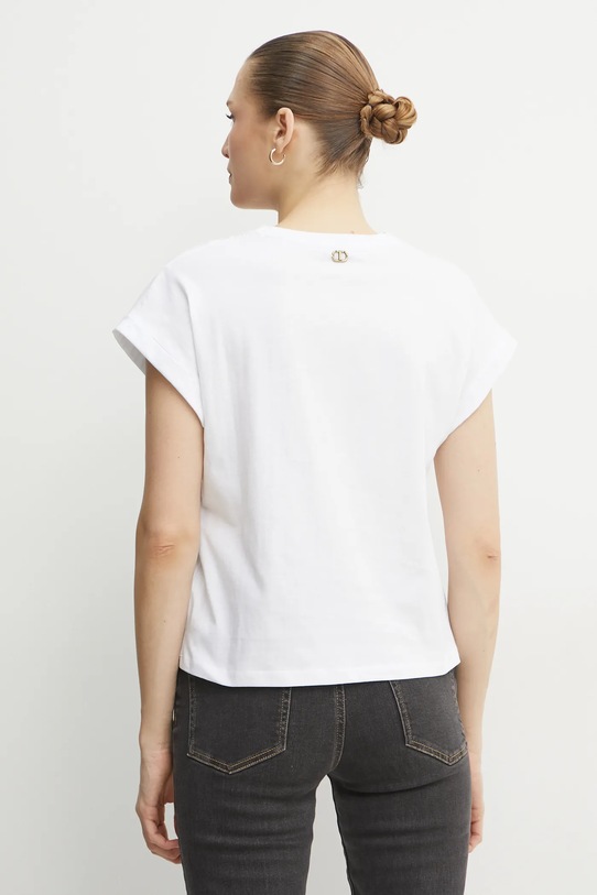 Odzież Twinset t-shirt bawełniany 251TP2292 biały