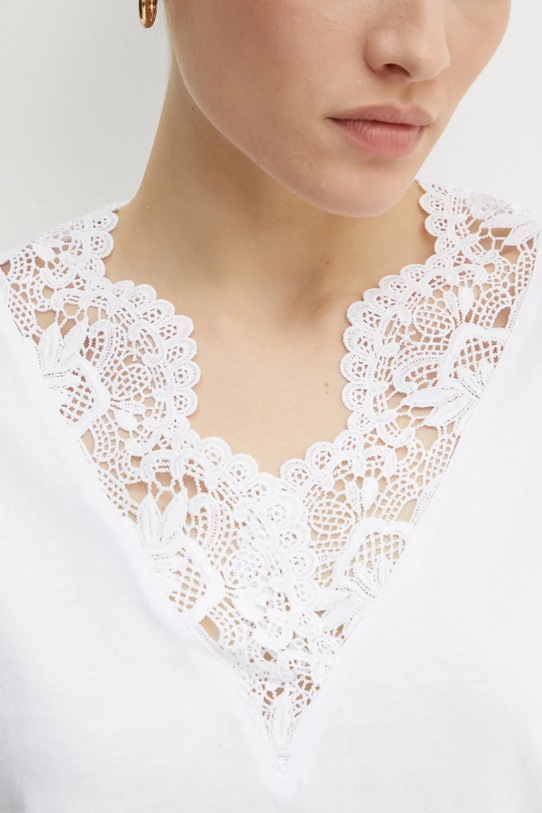 Twinset t-shirt bawełniany 251TP2292 biały