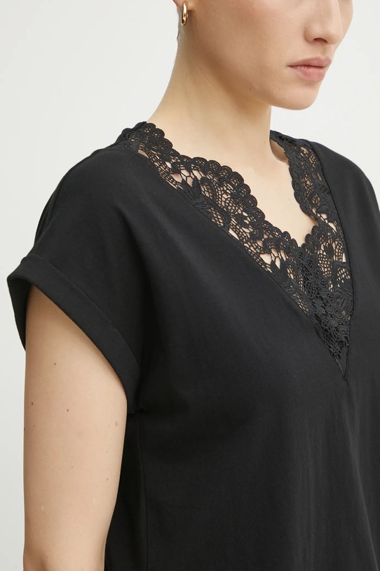 Twinset t-shirt bawełniany 251TP2292 czarny