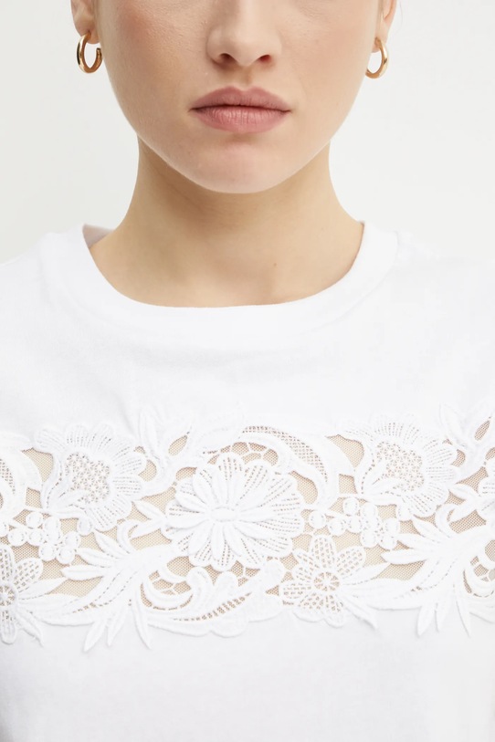 Twinset t-shirt bawełniany biały 251TP2073