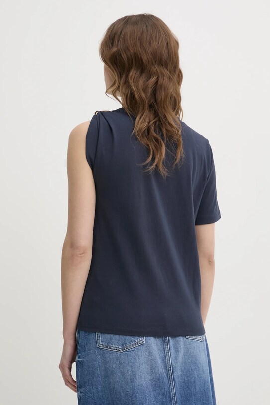 Îmbrăcăminte Twinset tricou din bumbac 251TP2640 bleumarin