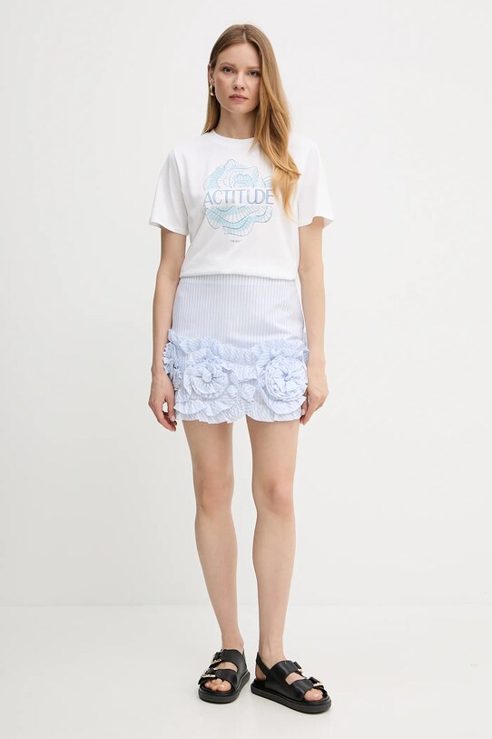 Twinset tricou din bumbac 251AX2120 alb SS25