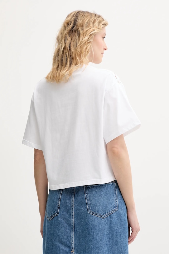 Ρούχα Βαμβακερό μπλουζάκι Twinset 251TT2340 λευκό