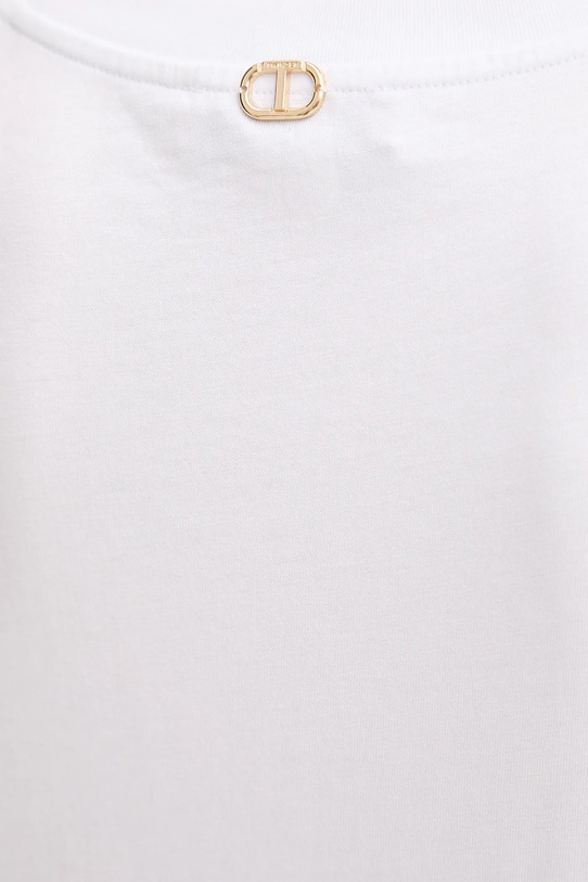 Twinset t-shirt bawełniany 251TT2340 biały