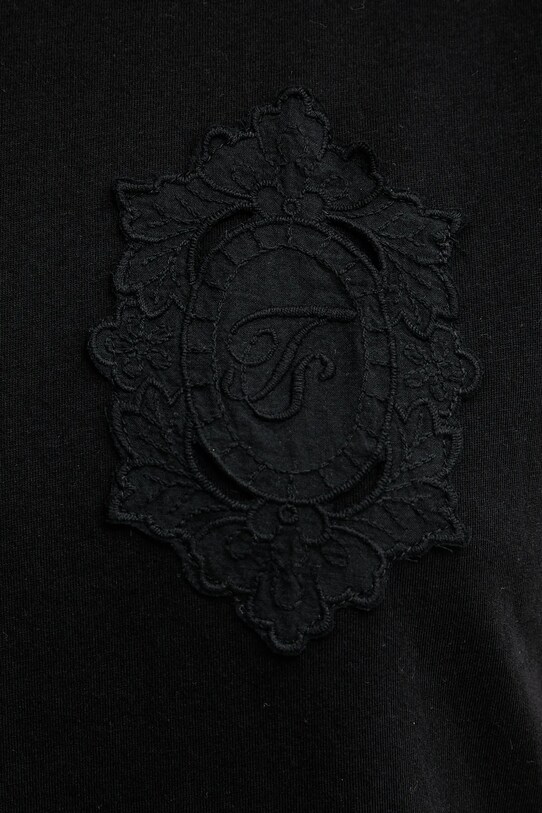 Twinset t-shirt bawełniany 251TT2044 czarny