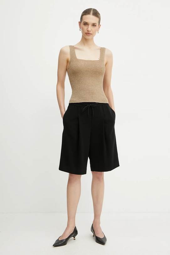 Twinset top din amestec de in 251TT3147 verde SS25