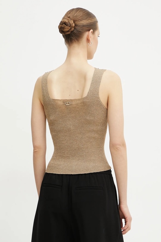 Îmbrăcăminte Twinset top din amestec de in 251TT3147 verde