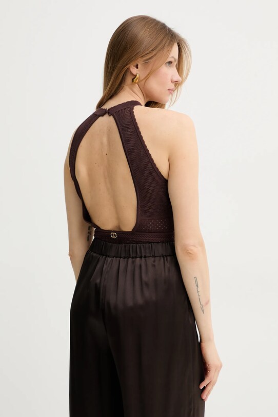 Oblečenie Body Twinset 251TT3311 hnedá