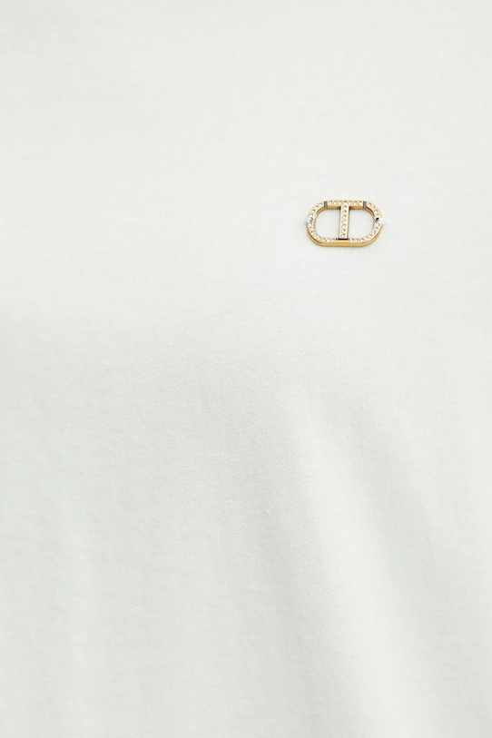 Twinset t-shirt bawełniany 251TT2040 zielony