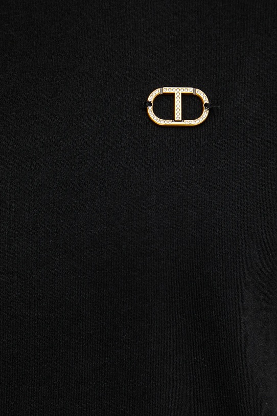 Bavlněné tričko Twinset 251TT2040 černá