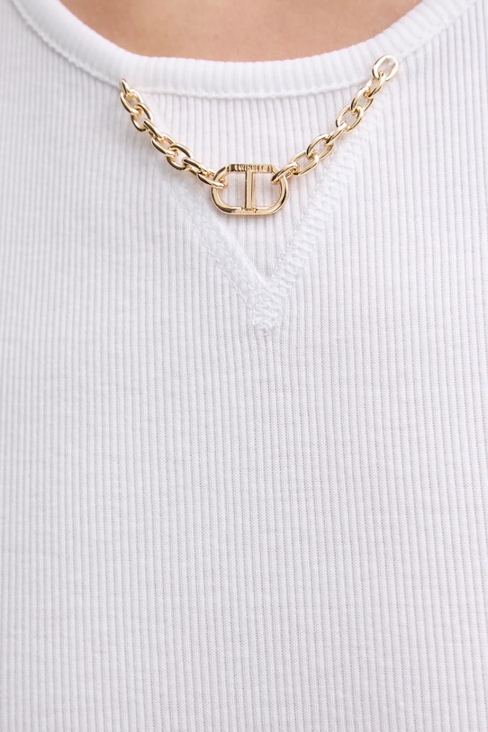 Bavlněný top Twinset 251TT2400 bílá