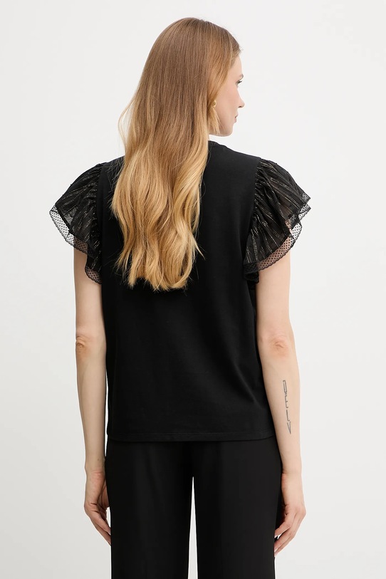 Îmbrăcăminte Twinset tricou din bumbac 251TT2370 negru