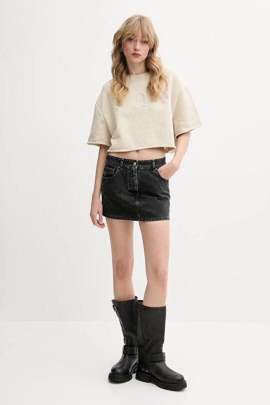 IRO t-shirt bawełniany WF14OLINDA beżowy SS25