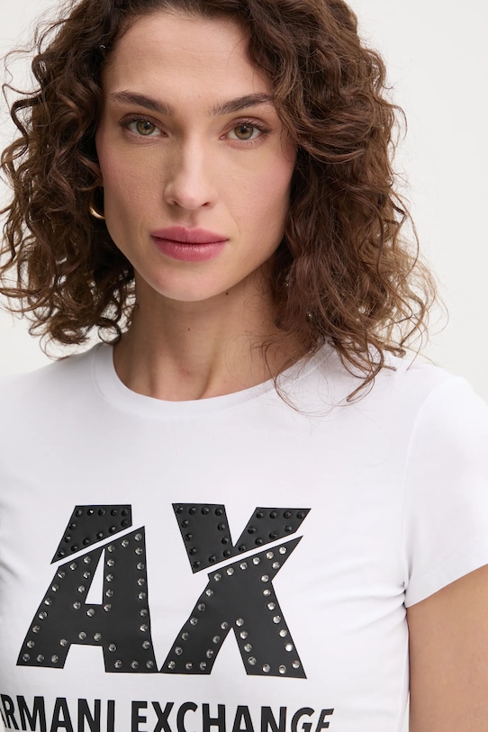 Armani Exchange t-shirt biały 8NYT86.Y8C7Z.NOS