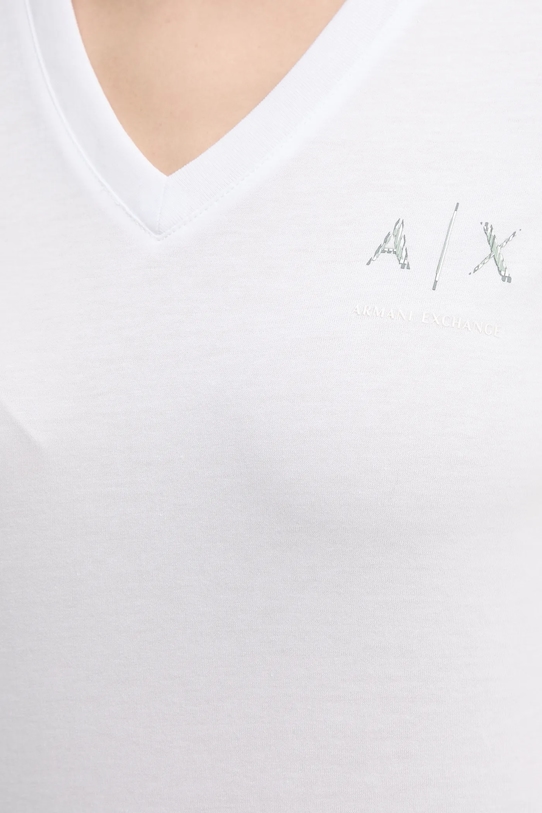 Bombažna kratka majica Armani Exchange bela XW000521.AF10359