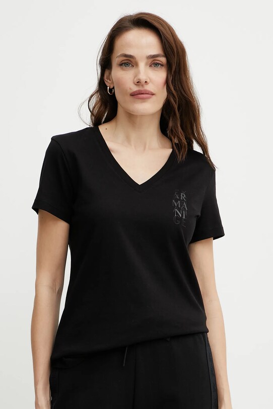 Armani Exchange t-shirt bawełniany bawełna czarny XW000527.AF10356