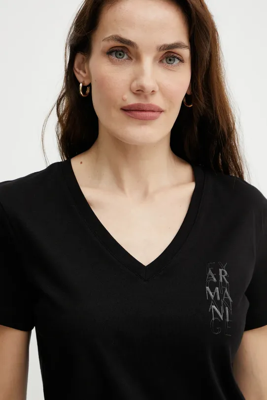 Armani Exchange t-shirt bawełniany XW000527.AF10356 czarny SS25
