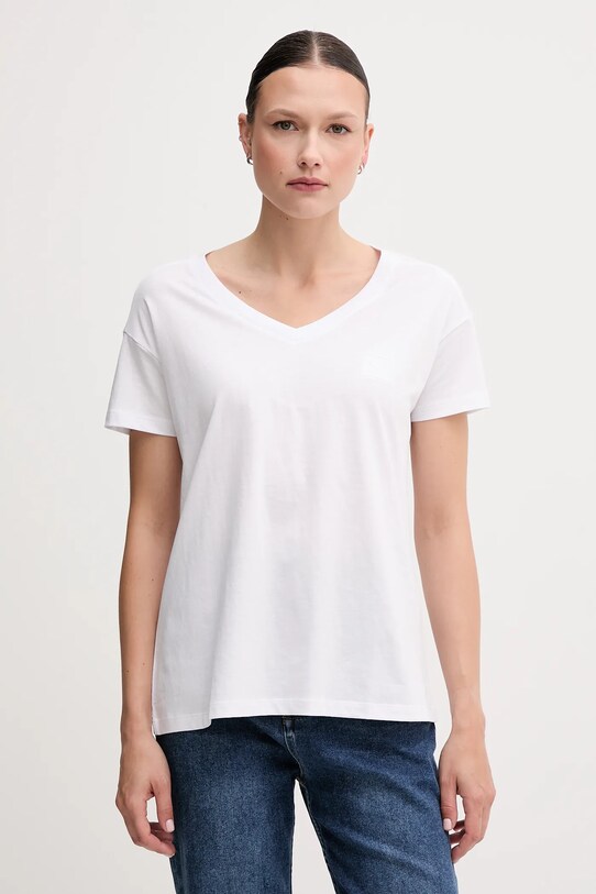 Bavlněné tričko Armani Exchange hladký bílá XW000531.AF10359