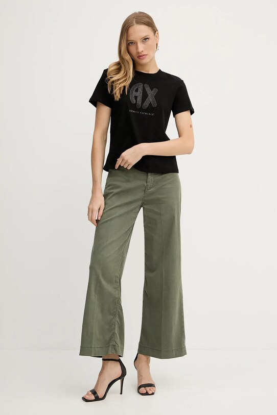 Хлопковая футболка Armani Exchange XW000548.AF10359 чёрный SS25