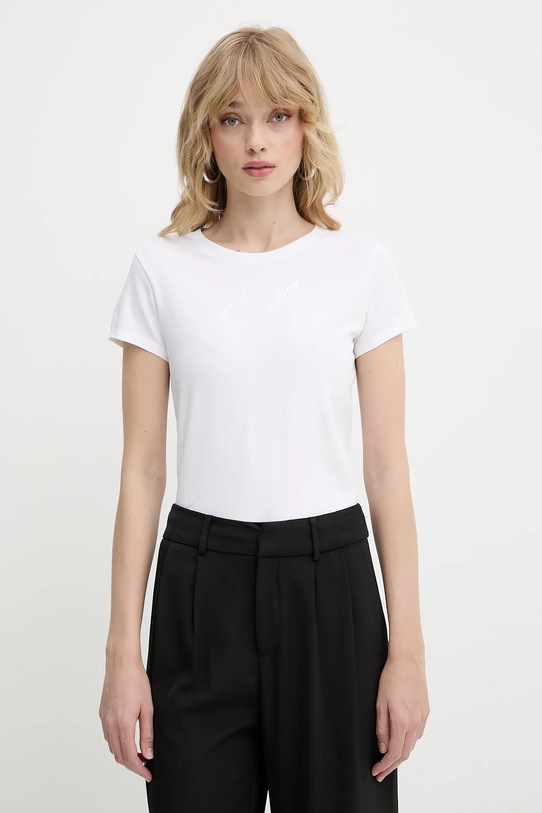 Tričko Armani Exchange hladký bílá XW000599.AF10355