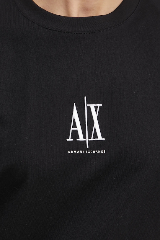 Armani Exchange pamut póló XW001182.AF15085.NOS fekete