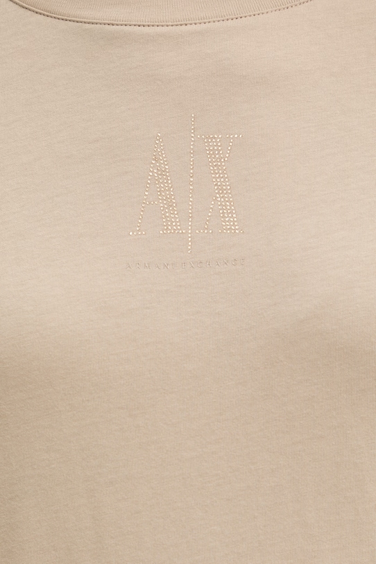 Памучна тениска Armani Exchange XW000830.AF10356 бежов