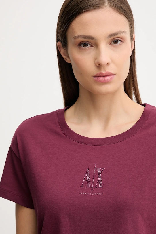 Odzież Armani Exchange t-shirt bawełniany XW000830.AF10356 bordowy