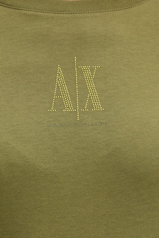 Памучна тениска Armani Exchange XW000830.AF10356 зелен