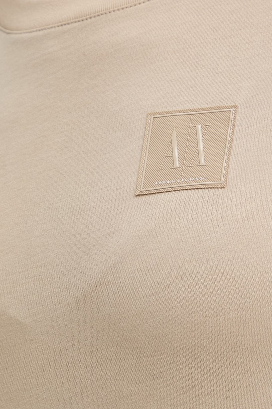 Памучна тениска Armani Exchange XW000831.AF10356 бежов