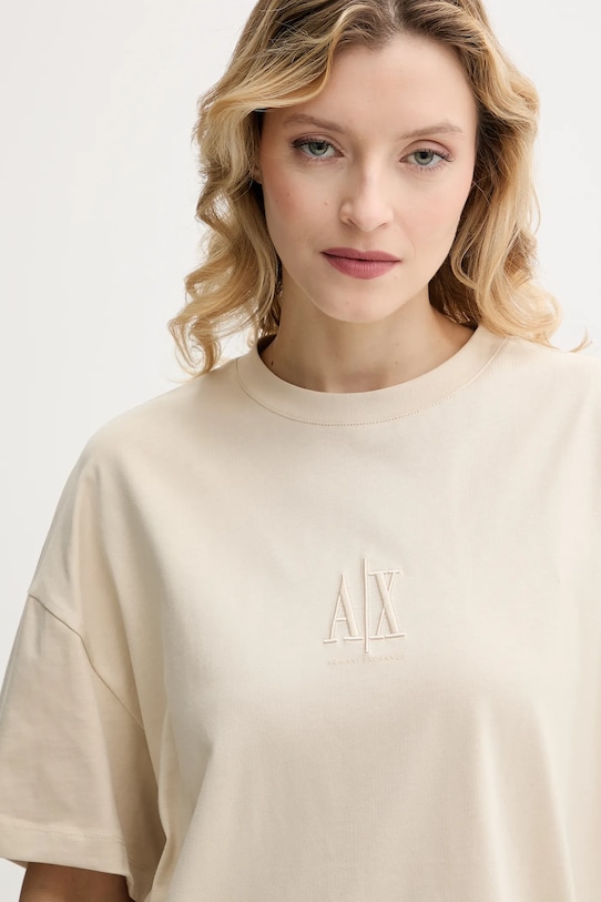 Armani Exchange pamut póló bézs XW001182.AF15085