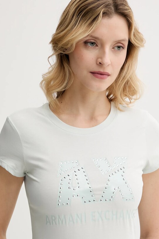 Tričko Armani Exchange tyrkysová 8NYT86.Y8C7Z