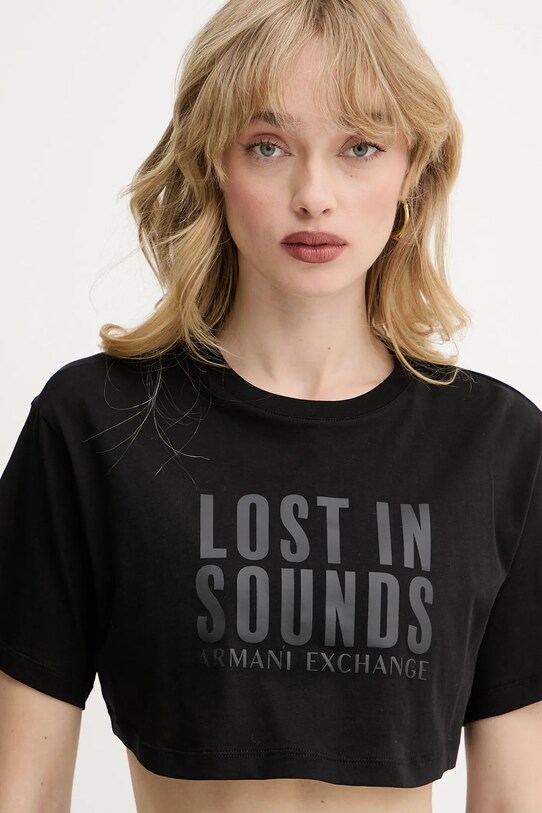 Хлопковая футболка Armani Exchange чёрный XW000546.AF10359